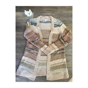 Long Cozy Fuzzy Soft Neutral Colored Cardigan